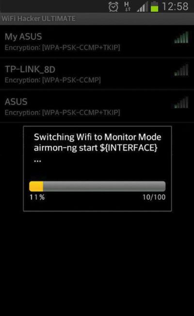 Процесс взлома Wi-Fi на Андроид